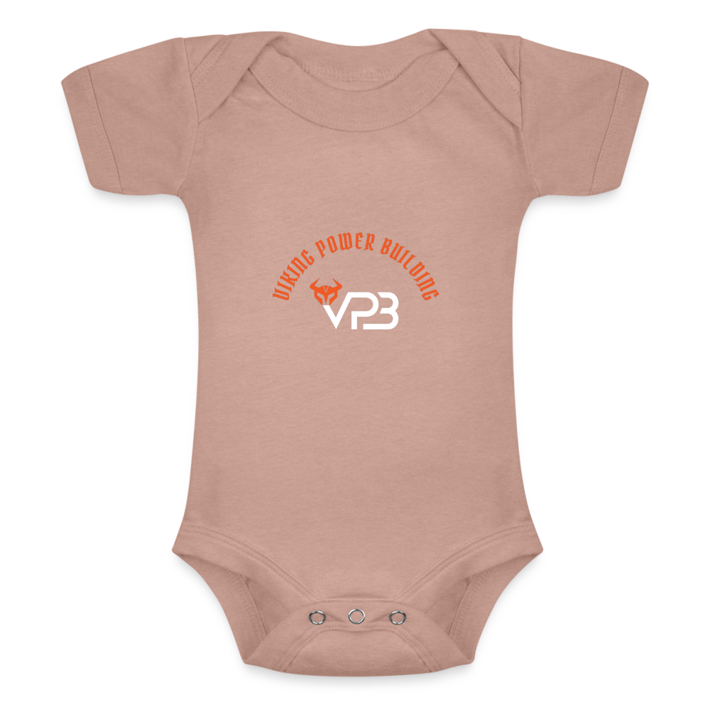 Baby Tri-Blend Short Sleeve Bodysuit - peach