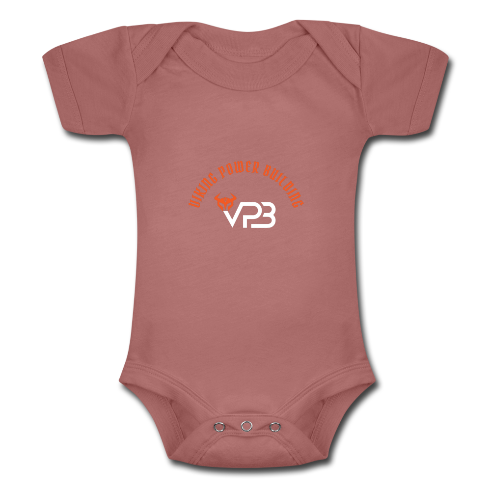 Baby Tri-Blend Short Sleeve Bodysuit - mauve 